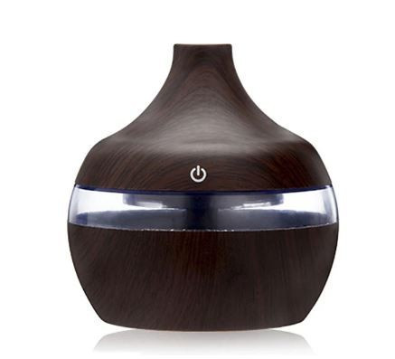 SilverHome Bubble Mini Humidifer párásító 7LED Színes - fa hatású (KP-1525) - dió