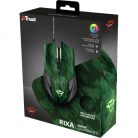 Trust GXT 781 Rixa Gaming egér és egérpad, Camo zöld