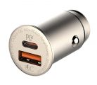 LDNIO Autós USB szivargyújtó töltő, 1xUSB-C, 1xUSB csatlakozóval, Quick Charge 4.0, 5V/3A/30W, ezüst