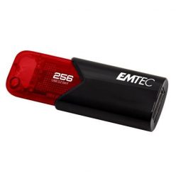   Pendrive, 256GB, USB 3.2, EMTEC "B110 Click Easy", fekete-piros