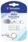 Pendrive, 32GB, USB 2.0,  VERBATIM "Executive Metal", ezüst