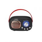 WSTER WS-1839 Retro hordozható mini Bluetooth hangszóró/FM rádió - fekete