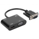 SilverHome VGA--HDMI+VGA Átalakító + Audio bemenet