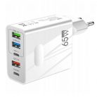 GaN 65W-os gyorstöltő adapter 3 USB 2 Type-C csatlakozó