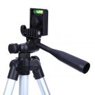 Tripod állvány, fényképezőgéphez és okostelefonhoz, állítható magasság, ezüst