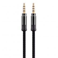   Soyink Audio kábel, 3,5mm JackAudio, AUX kábel, 1,5 méter, fekete