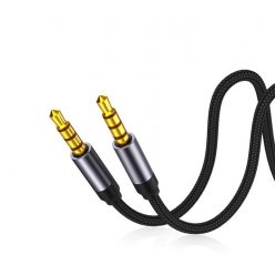   Soyink Audio kábel, 3,5mm JackAudio, AUX kábel, 3 méter, fekete