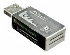 USB Memóriakártya Olvasó, támogatja a MicroSD/TF SD kártyákat, arany