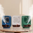 Aromaterápiás Mini Párologtató Léghűtő, 3 fokozatú ventilátor, 4000mAh akkumulátor, sötétzöld