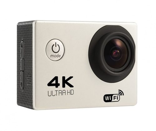 WiFi-s  Akciókamera, F-60, 12MP sportkamera, FullHD video/60FPS, max.64GB TF Card, 30m-ig vízálló, A+ 170°, ezüst