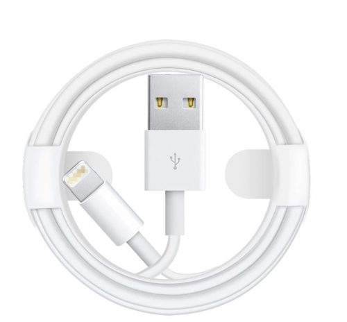 Prémium adat- és töltőkábel, Lightning/USB típusú csatlakozó, 1 méter, fehér