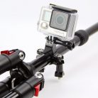 Akciókamera Rögzítő/Tartó Biciklire és Motorra , csőre szerelhető, GoPro HERO 5 6 7 8 9 10 kompatibilis, fekete