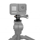 Akciókamera rögzitő adapter, tripod állványra és szelfi botra szerelhető, GoPro 8/7/6/5/4/3+/3, SJ4000l és más OEM sport kamerákkal kompatibilis, fekete