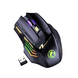   Wireless Gamer Egér, iMICE GW-X7, csendes kattintás, újratölthető akkumulátor, RGB világítás, 3200dpi