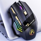 Wireless Gamer Egér, iMICE GW-X7, csendes kattintás, újratölthető akkumulátor, RGB világítás, 3200dpi