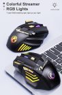 Wireless Gamer Egér, iMICE GW-X7, csendes kattintás, újratölthető akkumulátor, RGB világítás, 3200dpi