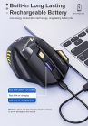 Wireless Gamer Egér, iMICE GW-X7, csendes kattintás, újratölthető akkumulátor, RGB világítás, 3200dpi