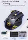 Wireless Gamer Egér, iMICE GW-X7, csendes kattintás, újratölthető akkumulátor, RGB világítás, 3200dpi