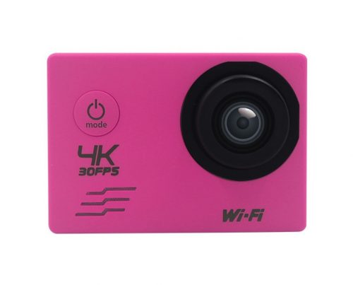 WiFi-s Sportkamera, H-16-4, 12MP akciókamera, FullHD video/60FPS, max.32GB TF Card, 30m-ig vízálló, A+ 170°, rózsaszín