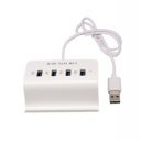 4-portos USB Hub Elosztó (USB2.0/MicroUSB->4db USB2.0), fehér