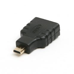   HDMI átalakitó adapter, HDMI->Micro HDMI, aranyozott csatlakozó, fekete