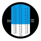 Hordozható Borászati Refraktométer, Brix 0-32%, sör, cefre, gyümölcslé cukortartalom mérésére, optikai mérőműszer