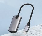 Videó-Audió digitalizáló adapter, HDMI-ről USB-C, videófelvétel és élő közvetítés szerkeztéshez, ezüstszín