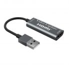 Videó-Audió digitalizáló adapter, HDMI-ről USB-A, videófelvétel és élő közvetítés szerkeztéshez, ezüstszín