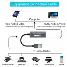 Videó-Audió digitalizáló adapter, HDMI-ről USB-A, videófelvétel és élő közvetítés szerkeztéshez, ezüstszín