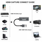 Videó-Audió digitalizáló adapter, HDMI-ről USB-A, videófelvétel és élő közvetítés szerkeztéshez, ezüstszín