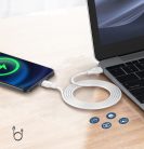 LDNIO adat és töltő kábel LC121i, Lightning/USB-C csatlakozó, 30W gyors töltés, 1 méter, fehér