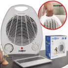 Hordozható Mini Ventilátoros PTC Fűtőtest, 3 különböző fokozattal, 1000W/2000W állítható fűtési teljesítmény, fehér