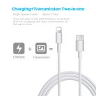 Prémium adat- és töltőkábel, Lightning/USB-C csatlakozó, 27W gyors töltés, 1 méter, fehér színben