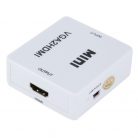 VGA+JackStereo -> HDMI átalakító adapter, 1080p, sztereo videó és audio konverter, fehér