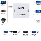 VGA+JackStereo -> HDMI átalakító adapter, 1080p, sztereo videó és audio konverter, fehér