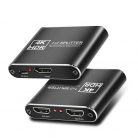 HDMI Splitter, 2 kimeneti portos HDMI elosztó, FULL HD, 4K, 3D, fekete