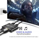 HDMI Splitter, 2 kimeneti portos HDMI elosztó, FULL HD, 4K, 3D, fekete