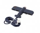 PL4 USB elosztó (USB2.0 -> 4xUSB2.0), repülőgép alakú, 4 portos USB2.0, kék