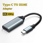 USB-C -> HDMI (anya) multimédiás adapter, USB 3.1, ezüstszín