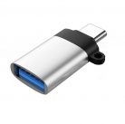 OTG átalakitó adapter, USB 3.0->USB-C, Ezüstszín