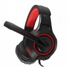 Gamer USB Headset, G-50 USB és 3,5mm jack vezetékes Fejhallgató mikrofonnal, hangerőszabályzó, kék-fekete