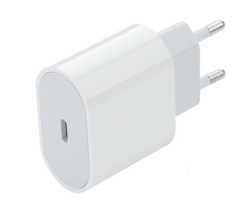 USB hálózati töltő adapter, 1xUSB-C kimenet, 18W, fehér