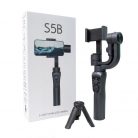 Gimbal S5B Okostelefon Képstabilizátor, 3 tengelyes, automatikus arckövetés, Bluetooth v5.0, újratölthető akkumulátor, fekete