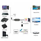 HDMI->3RCA átalakító adapter, 1,6 méter, 1080P Full HD, HDMI ről 3RCA Video Audio AV-re, fekete