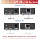 HDMI hosszabbító adapter, Cat6/6e UTP Ethernet kábelen keresztül, akár 50m-ig