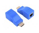 HDMI hosszabbító adapter, 2db Adapter, HDMI/Cat6 Cat6e UTP Ethernet csatlakozóval, akár 15m-ig hosszabbít