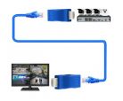 HDMI hosszabbító adapter, 2db Adapter, HDMI/Cat6 Cat6e UTP Ethernet csatlakozóval, akár 15m-ig hosszabbít