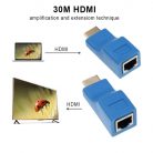 HDMI hosszabbító adapter, 2db Adapter, HDMI/Cat6 Cat6e UTP Ethernet csatlakozóval, akár 15m-ig hosszabbít