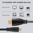 HDMI/Micro HDMI kábel, 1.0 méter, fekete