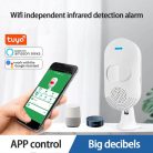 Mozgásérzékelő, Tuya smart APP kompatibilis, vezetéknélküli, Intelligens, WiFi, fehér